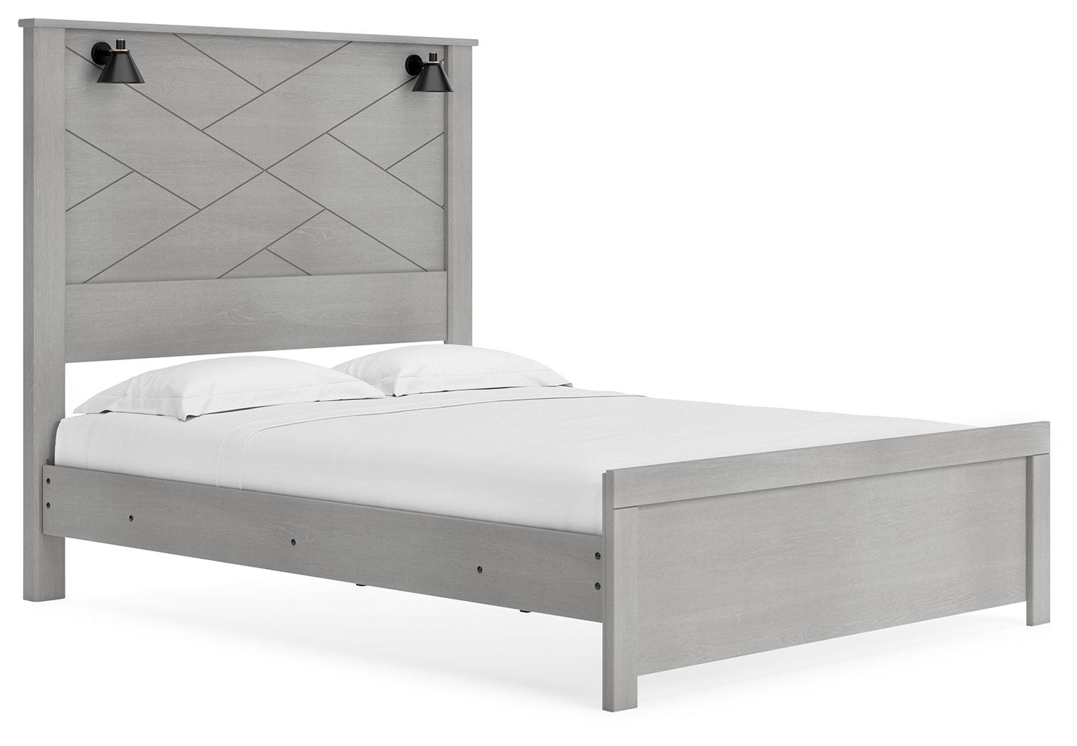 Cottonburg Light Gray/white Queen Panel Bed - Ella Furniture