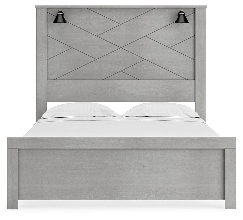 Cottonburg Light Gray/white Queen Panel Bed - Ella Furniture