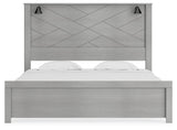 Cottonburg Light Gray/white King Panel Bed - Ella Furniture