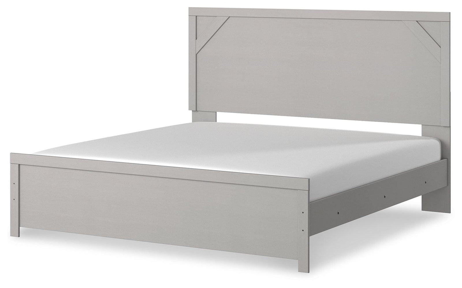 Cottonburg Light Gray/white King Panel Bed