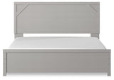 Cottonburg Light Gray/white King Panel Bed B1192B3 - Ella Furniture