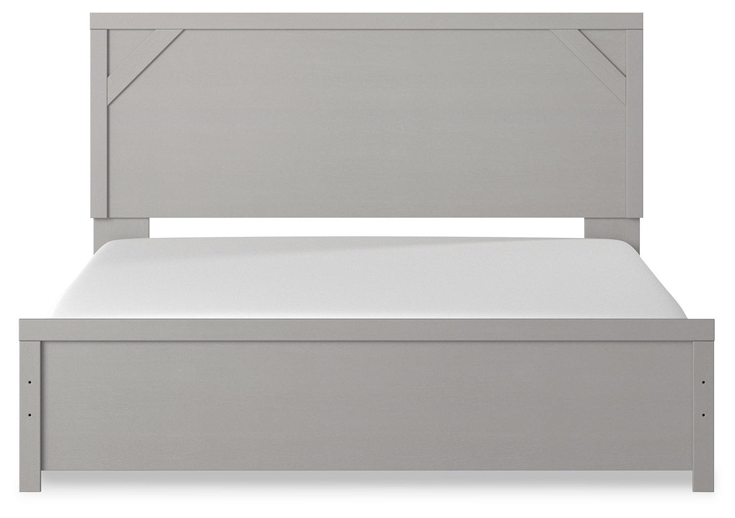 Cottonburg Light Gray/white King Panel Bed B1192B3 - Ella Furniture