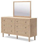 Cielden Soft Gray Upholstered Bedroom Set angled view