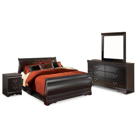 Huey Black Vineyard Sleigh Bedroom Set view 2