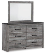 Bronyan Dark Gray Panel Bedroom Set angled view