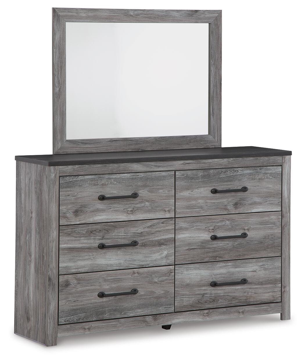 Bronyan Dark Gray Panel Bedroom Set angled view
