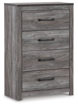 Bronyan Dark Gray Panel Bedroom Set angled view