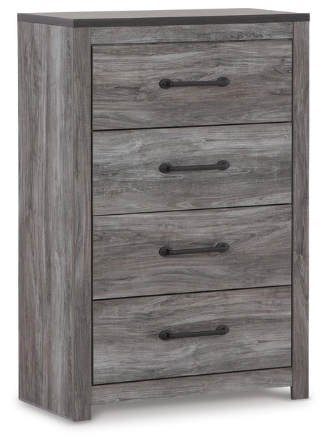 Bronyan Dark Gray Panel Bedroom Set angled view