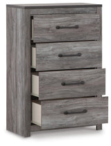 Bronyan Dark Gray Panel Bedroom Set angled view
