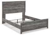 Bronyan Dark Gray Panel Bedroom Set angled view