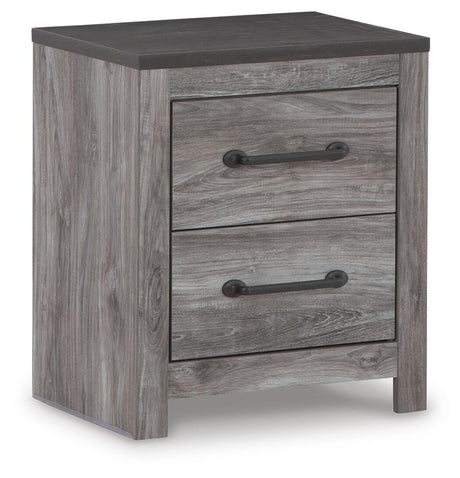 Bronyan Dark Gray Panel Bedroom Set angled view