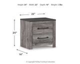 Bronyan Dark Gray Panel Bedroom Set dimension view