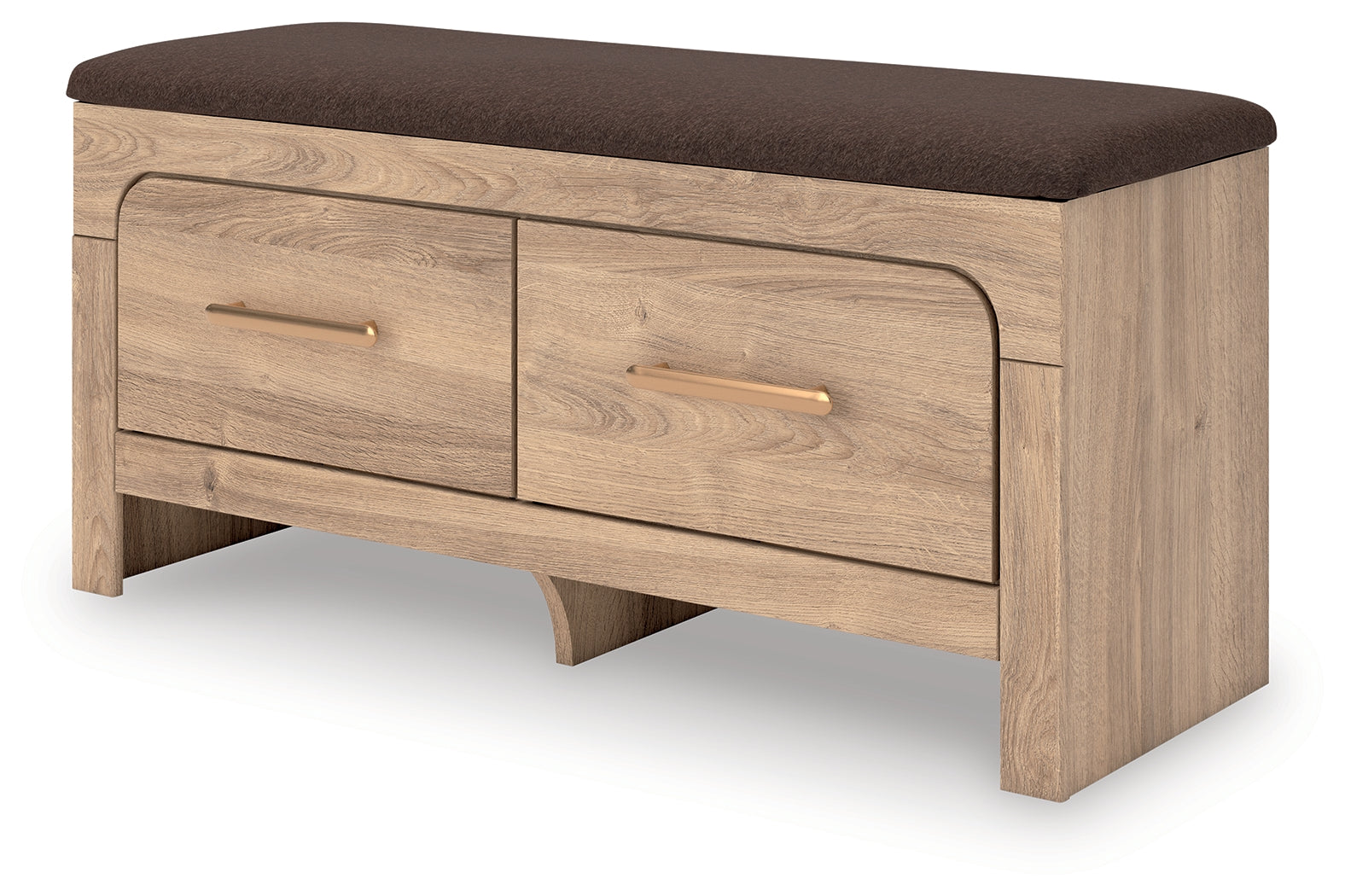 Kinlanni Tan/Brown Bedroom Storage Bench
