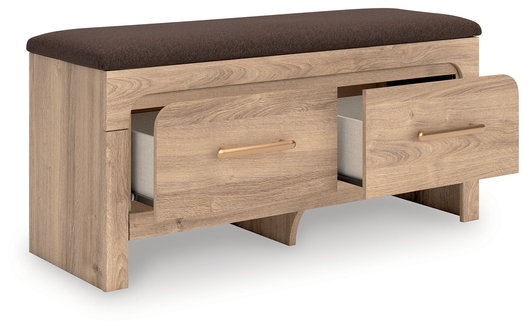 Kinlanni Tan/Brown Bedroom Storage Bench