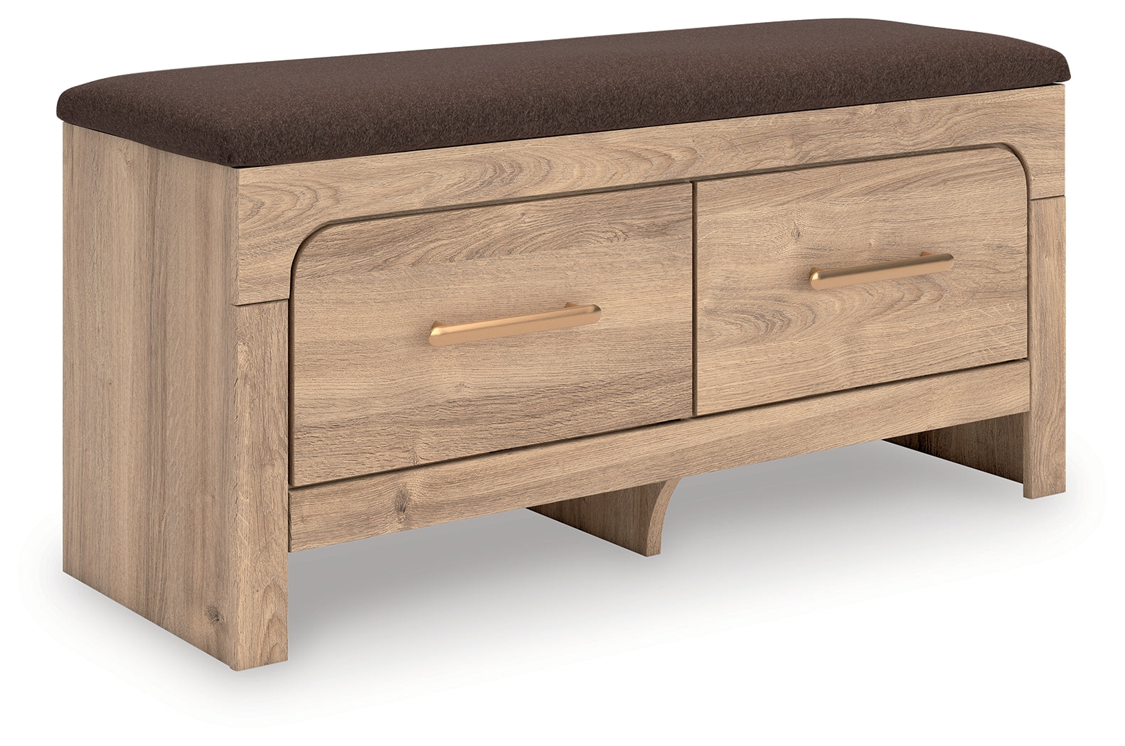 Kinlanni Tan/Brown Bedroom Storage Bench