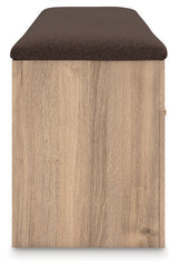 Kinlanni Tan/Brown Bedroom Storage Bench