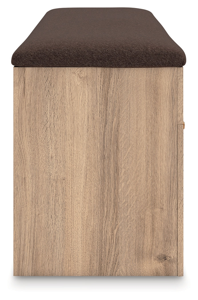 Kinlanni Tan/Brown Bedroom Storage Bench