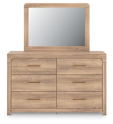 Kinlanni Tan Upholstered Panel Bedroom Set view 10