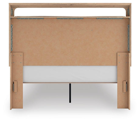 Kinlanni Tan Upholstered Platform Bedroom Set view 6