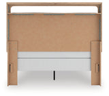 Kinlanni Tan Queen Upholstered Panel Bed