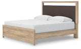 Kinlanni Tan King Upholstered Platform Bed