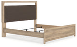 Kinlanni Tan King Upholstered Panel Bed