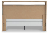 Kinlanni Tan King Upholstered Panel Bed