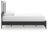 Maribel Black Queen Panel Bed