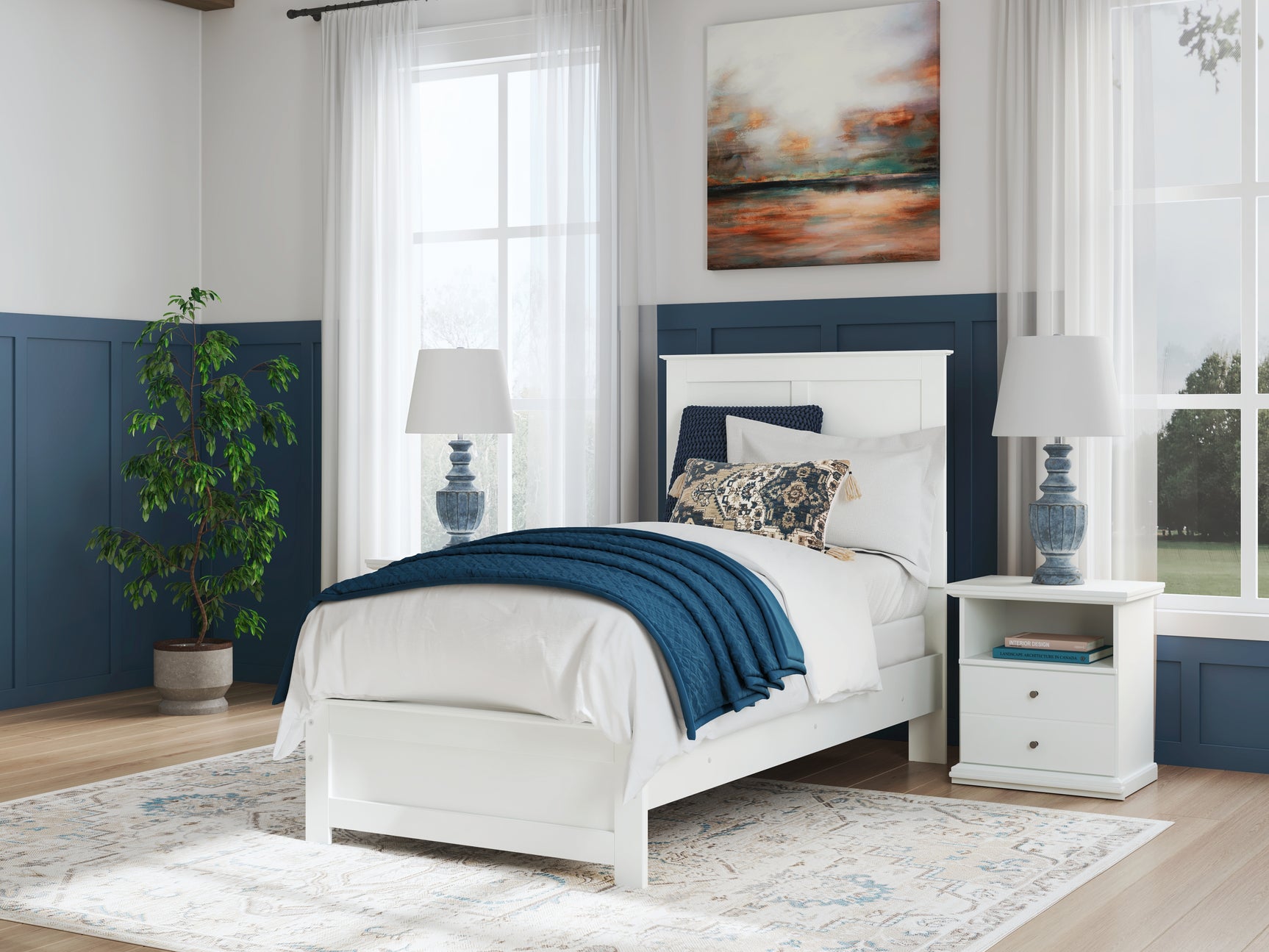 Bostwick Shoals White Twin Panel Bed