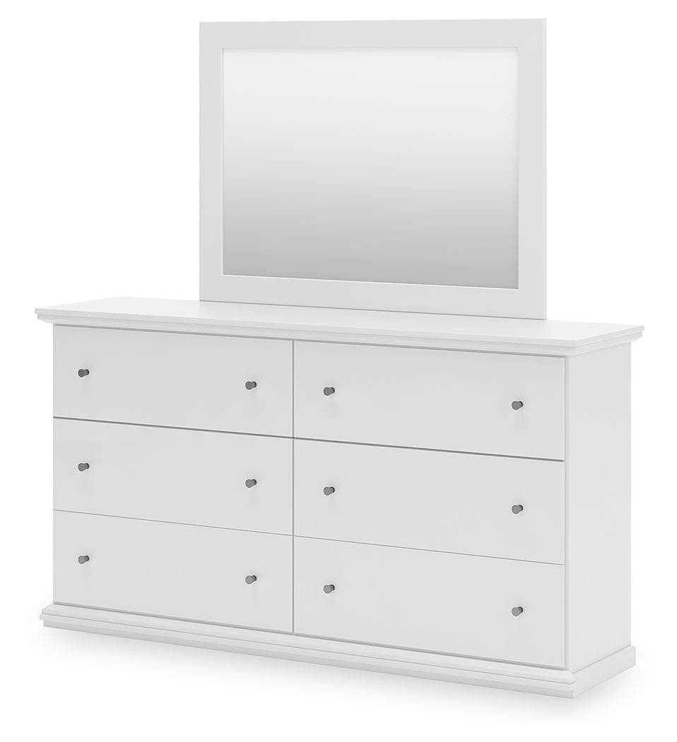 Bostwick Shoals White Dresser And Mirror