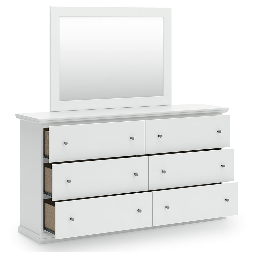 Bostwick Shoals White Dresser And Mirror