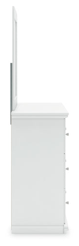 Bostwick Shoals White Dresser And Mirror