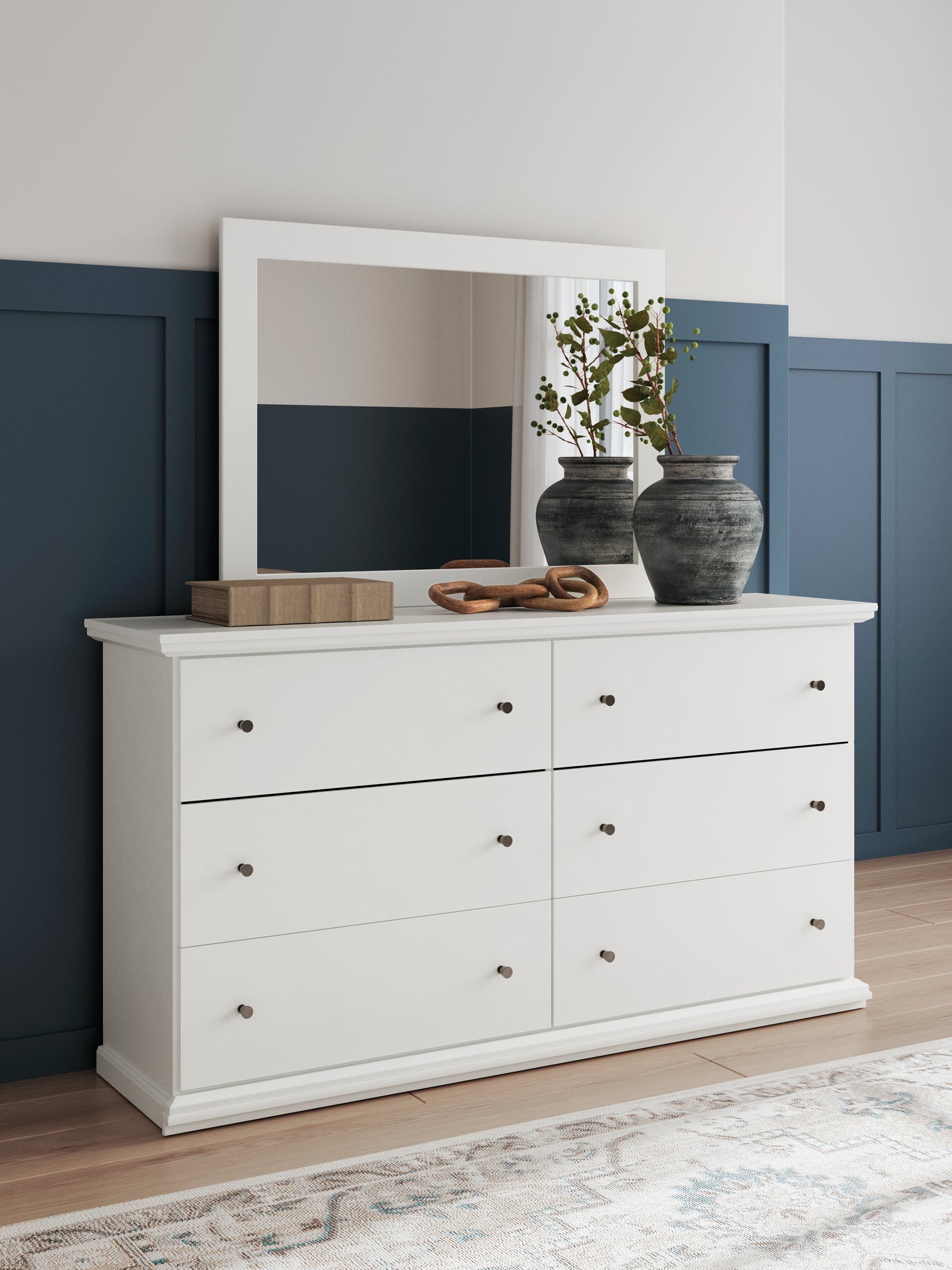 Bostwick Shoals White Dresser And Mirror