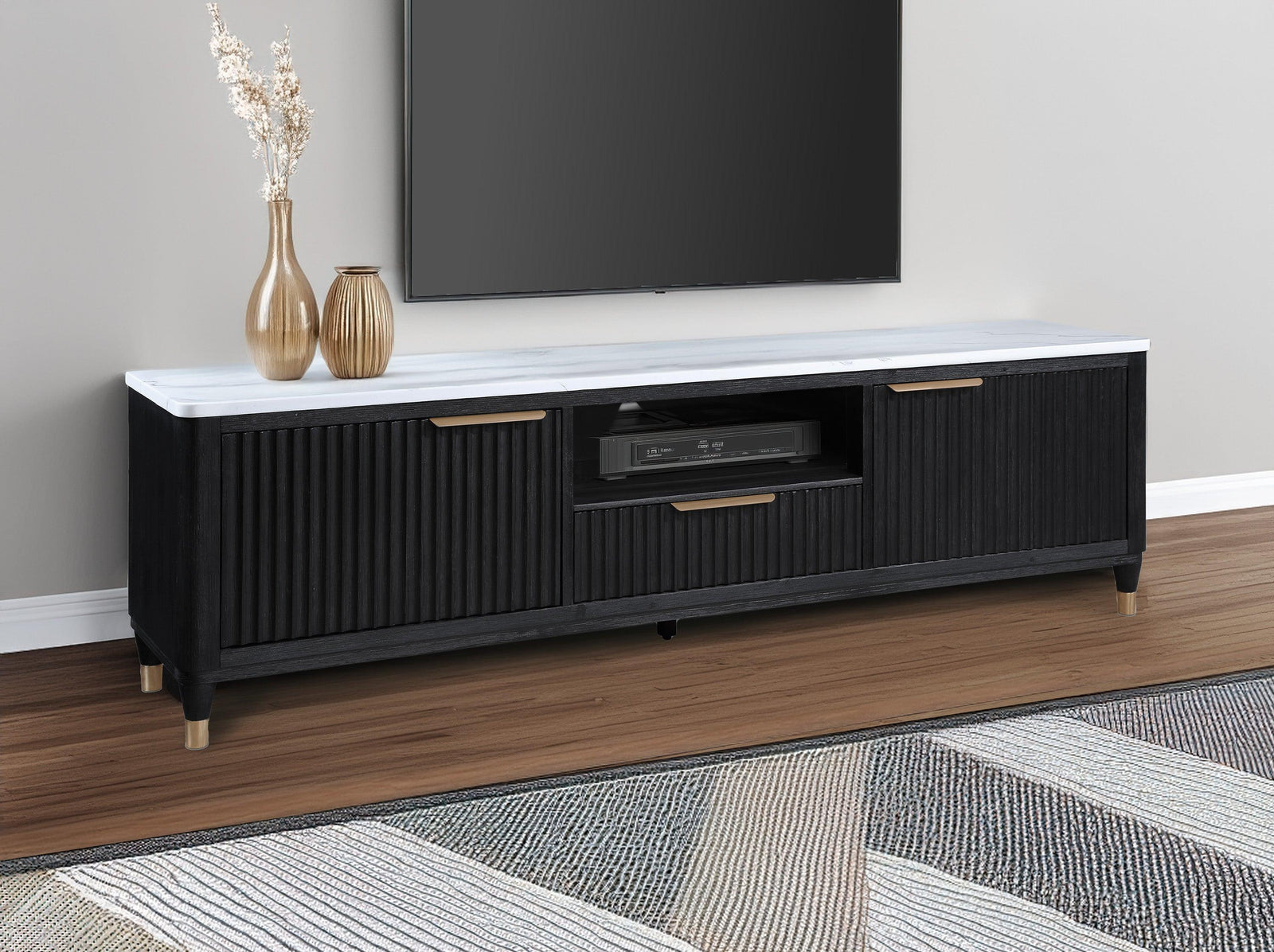 Kara Black TV Stand