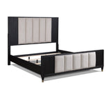 Kara Black White 5 Drawers Chest