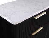 Kara Black White 5 Drawers Chest