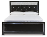 Kaydell Black Queen Upholstered Panel Bed B1420B14 - Ella Furniture