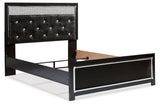 Kaydell Black Queen Upholstered Panel Bed B1420B14 - Ella Furniture