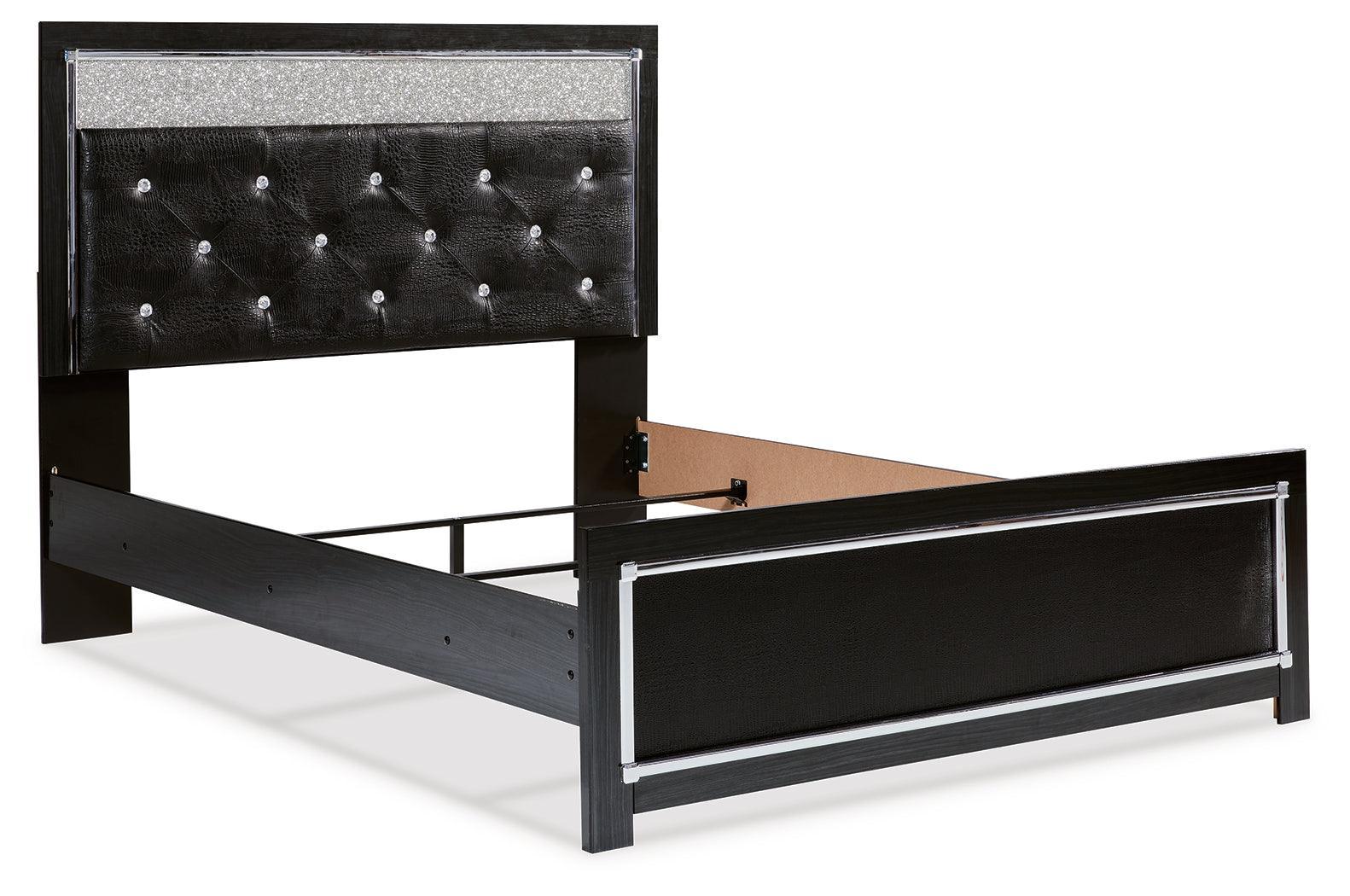 Kaydell Black Queen Upholstered Panel Bed B1420B14 - Ella Furniture