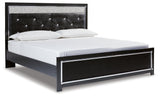 Kaydell Black King Upholstered Panel Bed B1420B21 - Ella Furniture