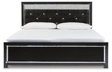 Kaydell Black King Upholstered Panel Bed B1420B21 - Ella Furniture