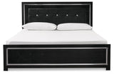 Kaydell Black King Upholstered Panel Bed B1420B13 - Ella Furniture