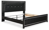 Kaydell Black King Upholstered Panel Bed B1420B13 - Ella Furniture