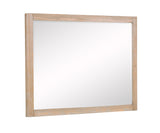 Kara Natural Upholstered Panel Bedroom Set mirror by Crownmark | Ella Furniture