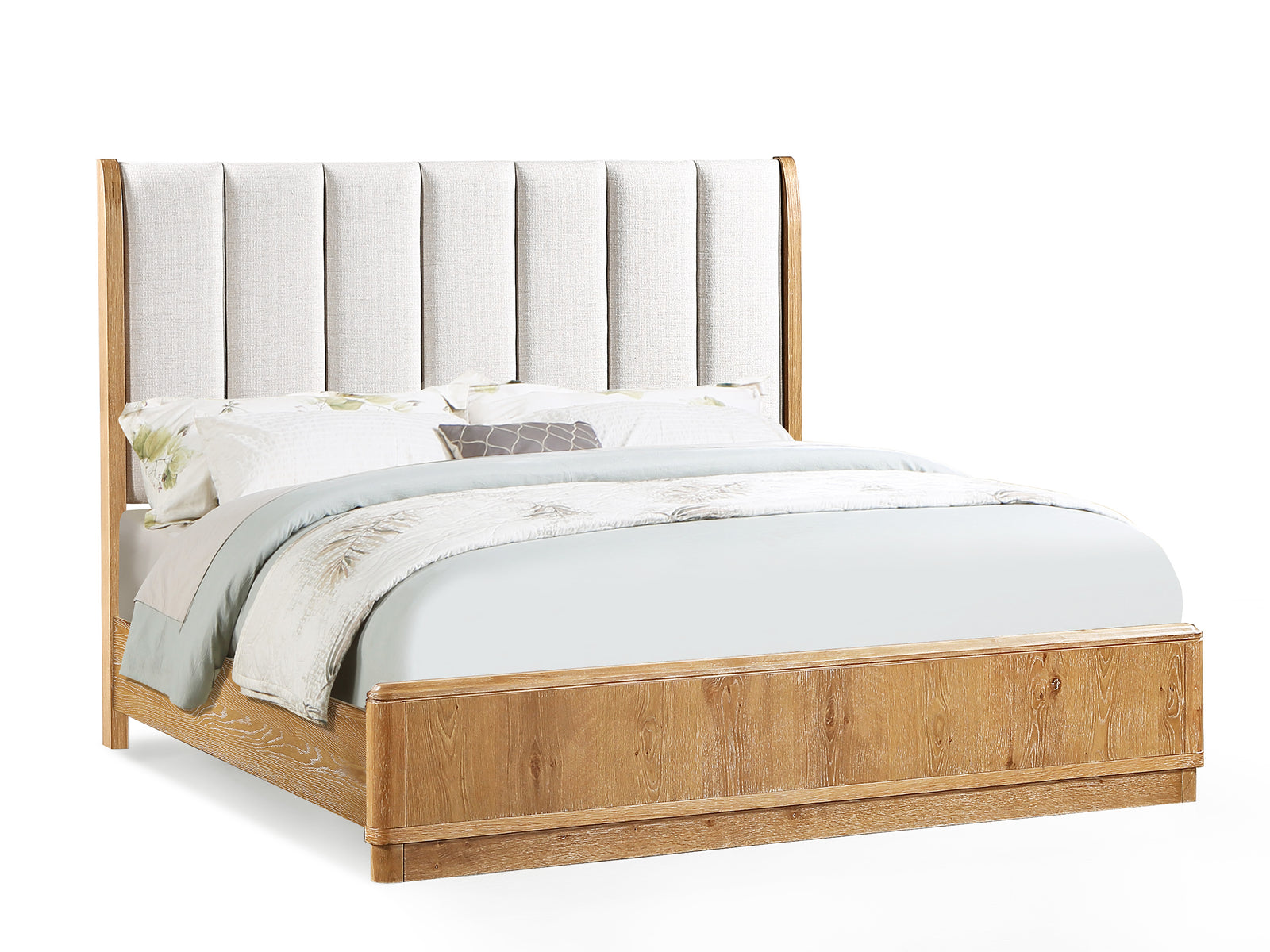 Westcott Natural Upholstered Panel King Bed