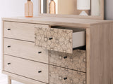 Arloster Tan Dresser and Mirror