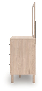 Arloster Tan Dresser and Mirror