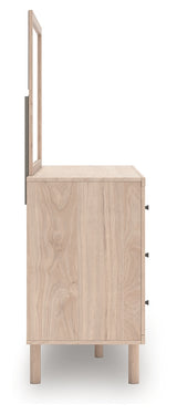 Arloster Tan Dresser and Mirror