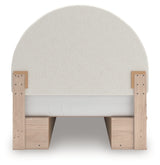 Arloster Tan/White Full Upholstered Panel Bed with Storage