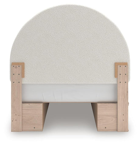 Arloster Tan/White Full Upholstered Panel Bed with Storage view 9